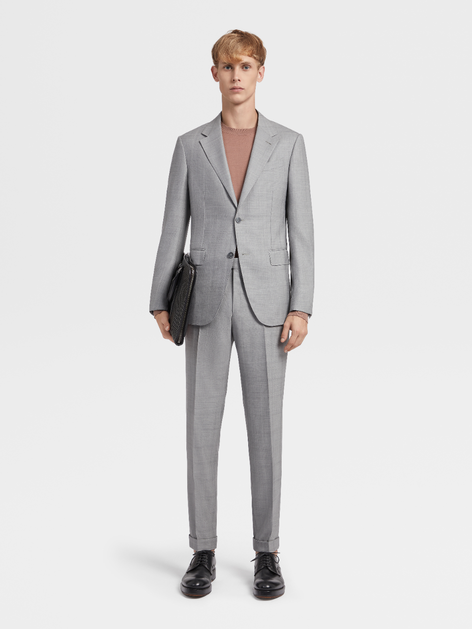 Light Grey Mélange 15milmil15 Wool Milano Easy Light Suit, Drop 7